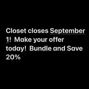 Closet Closes Midnight! Make your offers today!  Last chance!